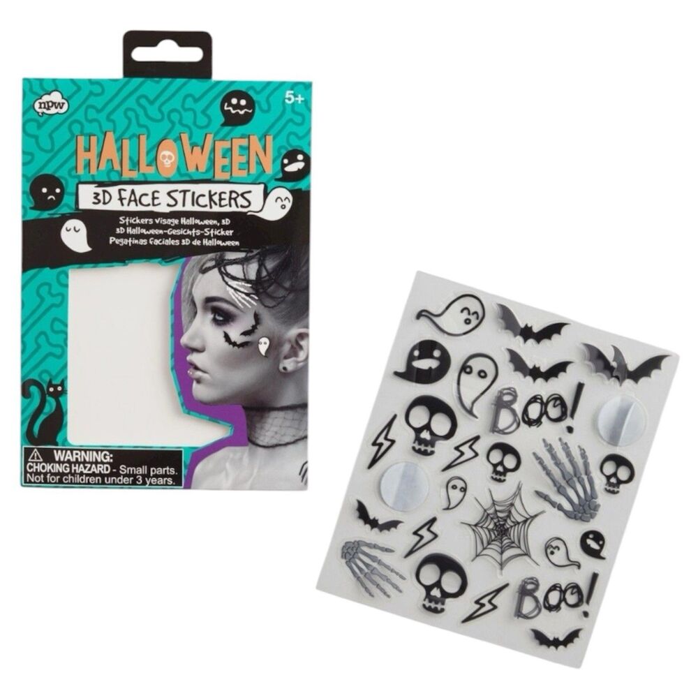 2x NPW Halloween 3D Face Stickers